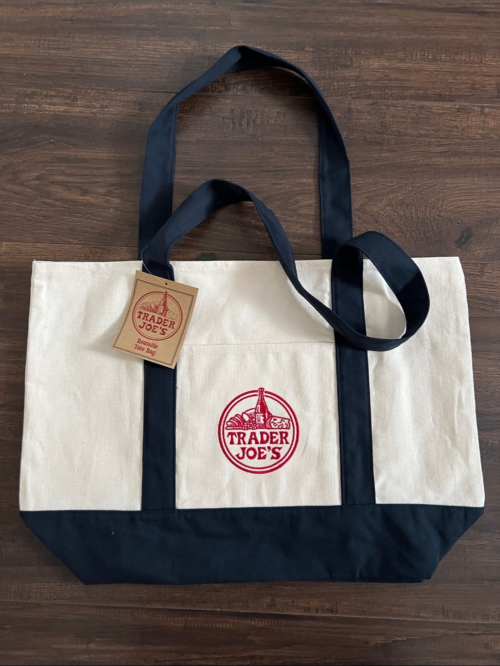 Trader Joe’s Canvas Reusable Tote Bag - Navy Blue